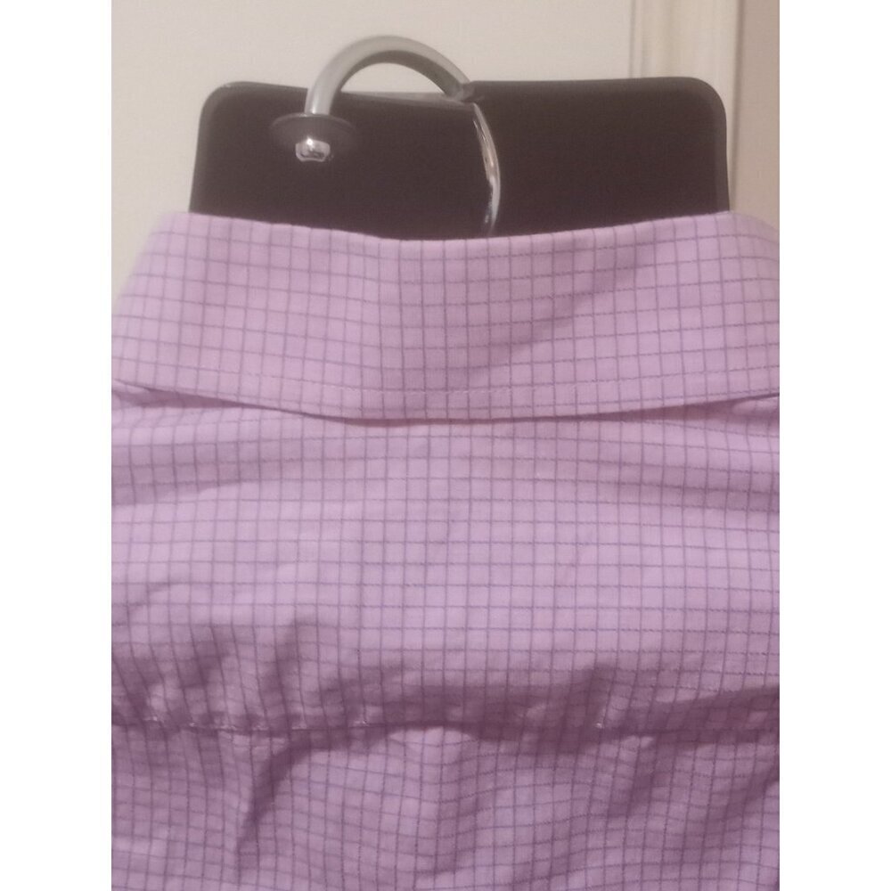 UNTUCKit Mens Shirt Medium M Lilac Purple Check Colonia Casual 100% Cotton - Picture 8 of 12